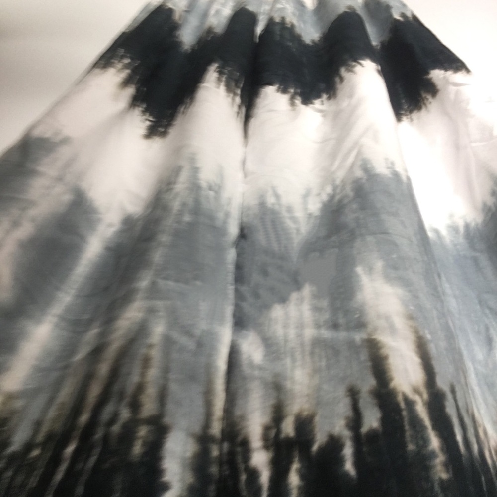 Tie-Dye Wide Leg Pants - Black & Gray - Picture 8 of 11